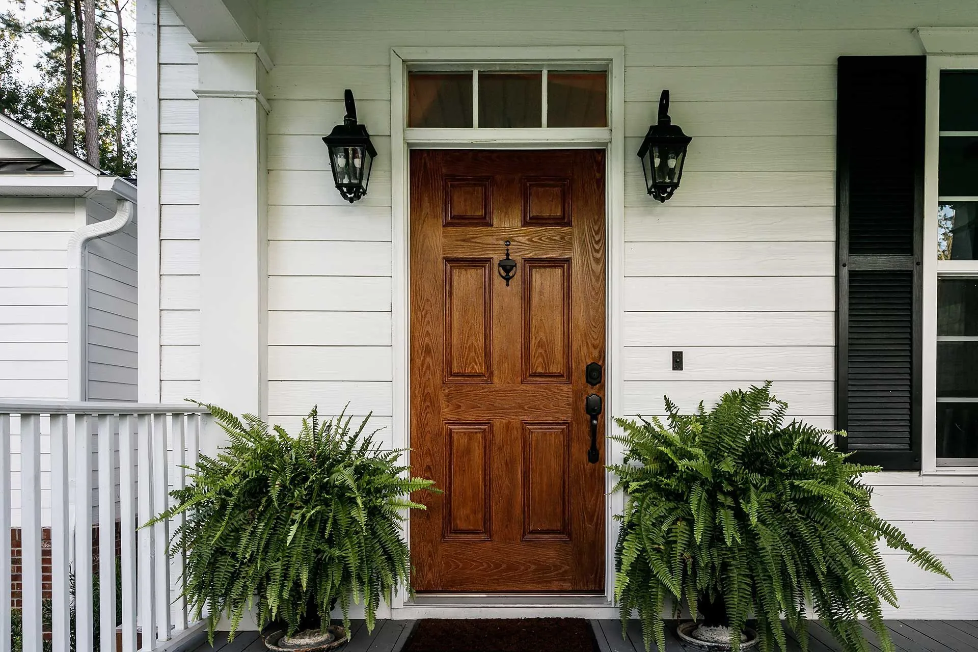 Before and after door installation